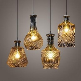 Lampa z křišťálového skla 4Lights Shade Minimalistická světla na láhev