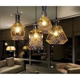 Lampa z křišťálového skla 4Lights Shade Minimalistická světla na láhev