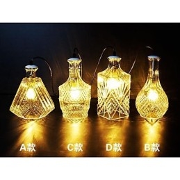 Lampa z křišťálového skla 4Lights Shade Minimalistická světla na láhev