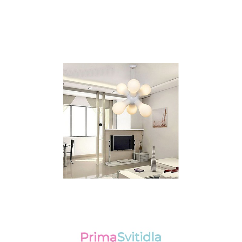 Jednoduchá skleněná závěsná lampa