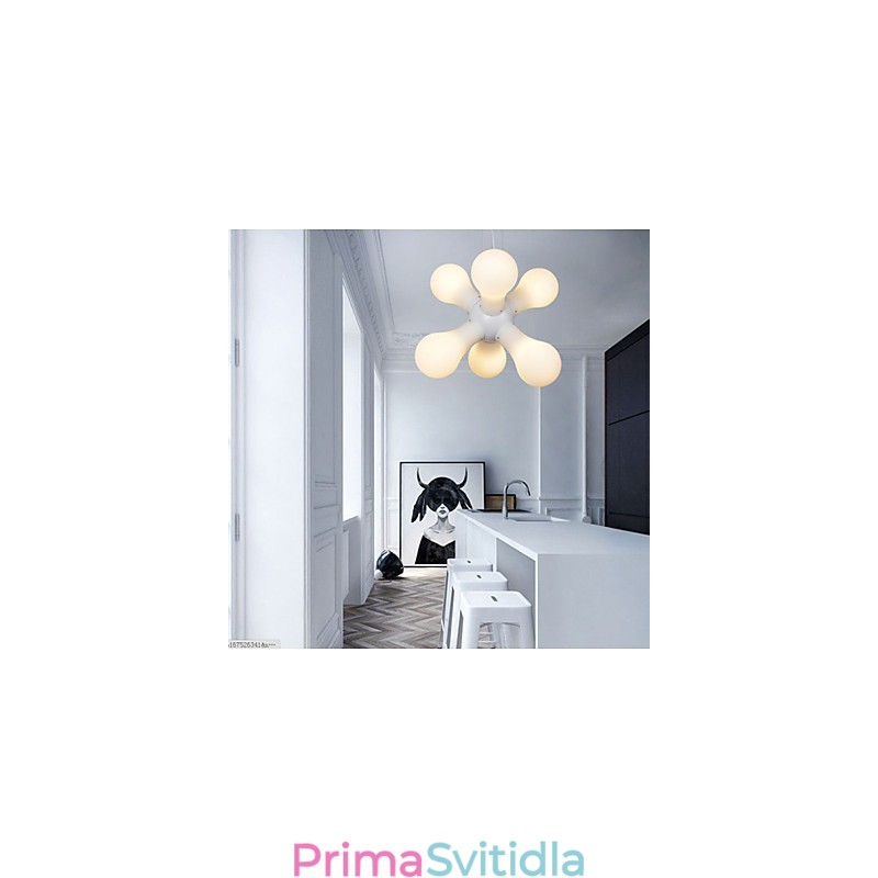 Jednoduchá skleněná závěsná lampa