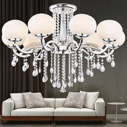 Lustr Crystal Luxury Modern Living 9 světel