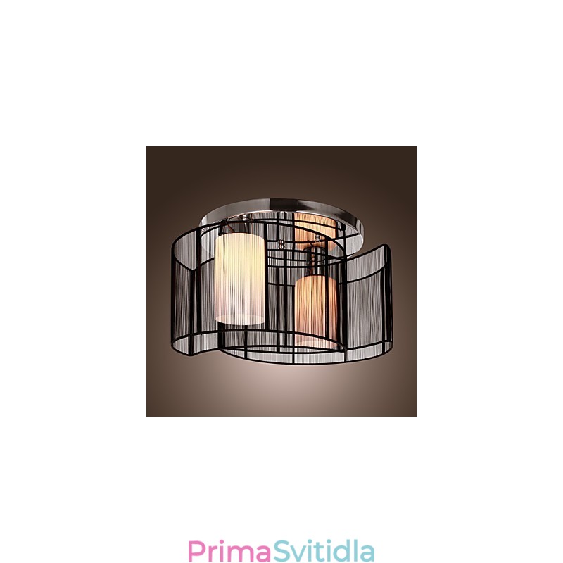 Stropní svítidlo moderní design 2 světla černá