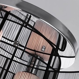 Stropní svítidlo moderní design 2 světla černá