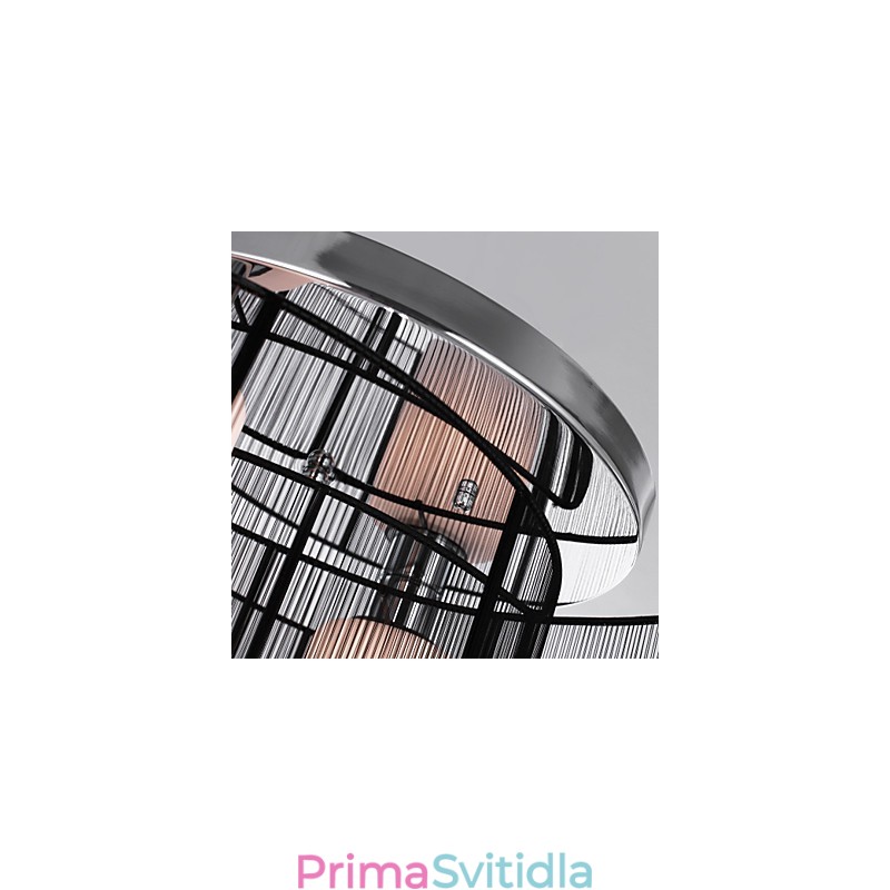 Stropní svítidlo moderní design 2 světla černá