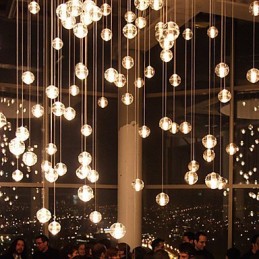 All Over The Sky Star Bocci Droplight Aurora Borealis Moderní skleněná křišťálová lampa