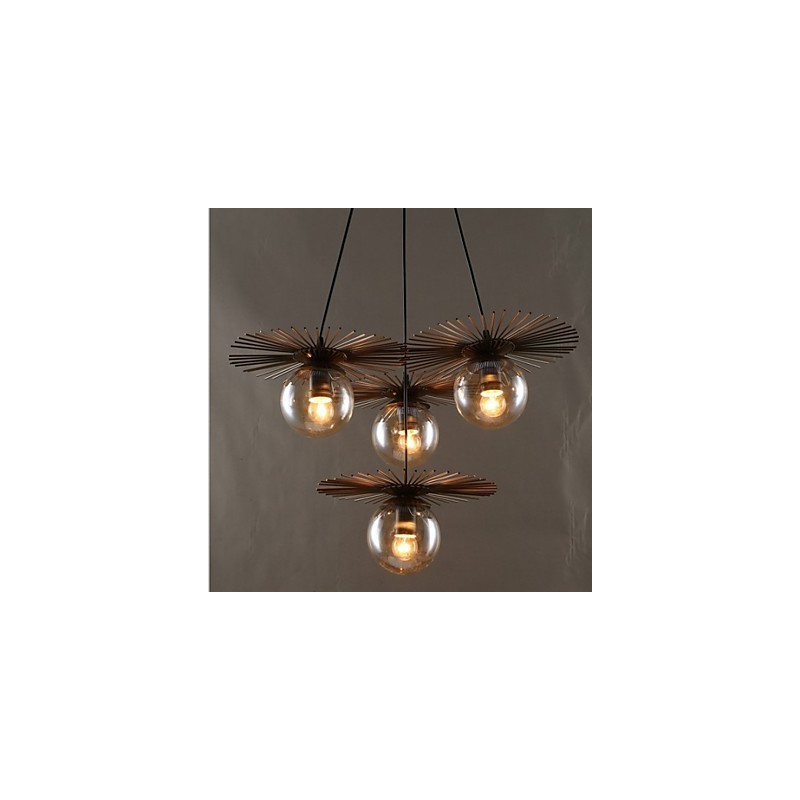 Umělecký skleněný kulatý lustr z fazolového stonku