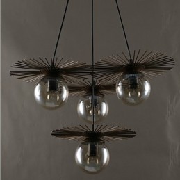 Umělecký skleněný kulatý lustr z fazolového stonku