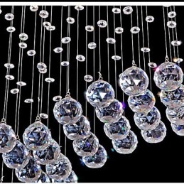 Závěsné svítidlo 6 světel Moderní stříbrná stropní svítidla Canpoy Transparent Crystal Waves