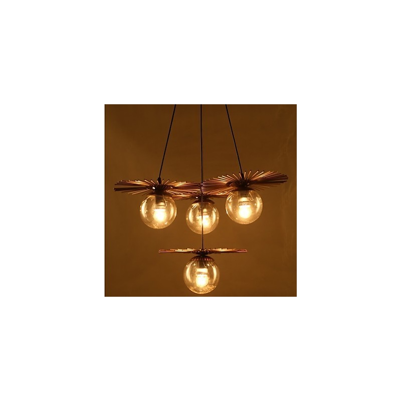 Umělecký skleněný kulatý lustr z fazolového stonku