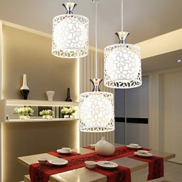 Současná a smluvní tři kreativní křišťálová lampa z tepaného železa