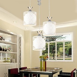 Současná a smluvní tři kreativní křišťálová lampa z tepaného železa