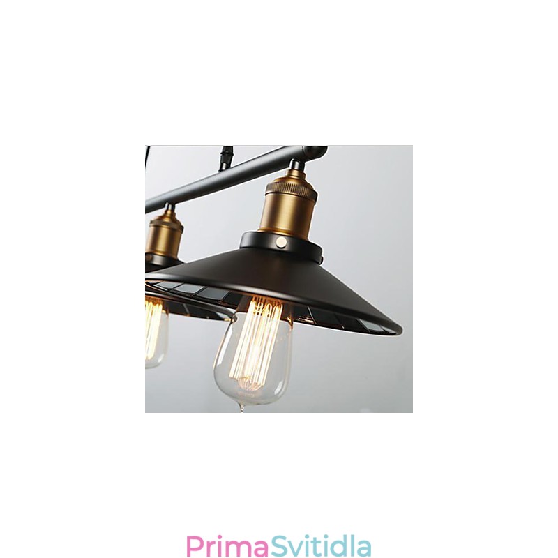Závěsná světla Vintage 3 světla Žárovky ST64 Včetně systému nahoru a dolů
