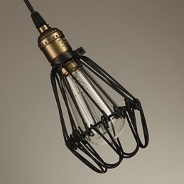Závěsná svítidla Vintage americký venkovský styl obnovující starobylé způsoby kované železné malé klece