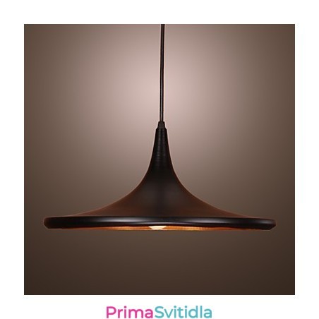 Moderní hliníkové závěsné světlo s černým stínidlem