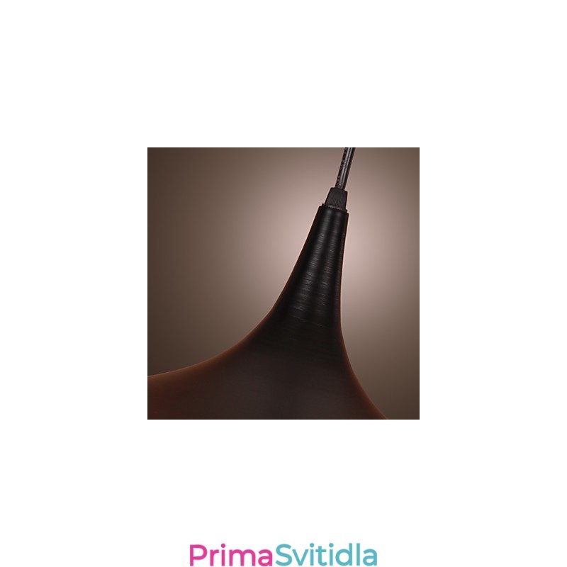 Moderní hliníkové závěsné světlo s černým stínidlem