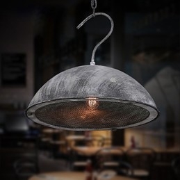 Stínidlo na lampu Černý kovaný lustr Průmyslový sklad Kavárna Stínidlo na víko