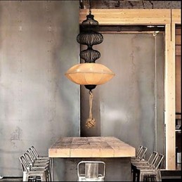 Severské Retro průmyslové konopné kreativní lampy do ptačí klece