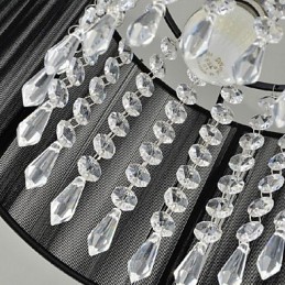 Moderní moderní křišťálové závěsné svítidlo z chromového kovu