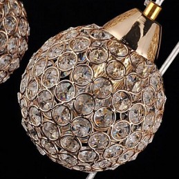 Moderní moderní křišťálové galvanizované kovové závěsné svítidlo Globe