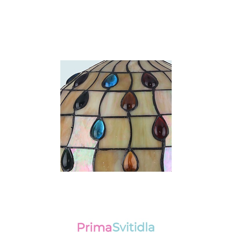 Evropský venkovský výtvarný vitrážový lustr obnovující starověké způsoby světla lampy