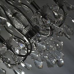 Tradiční klasický křišťálový chromový kovový lustr