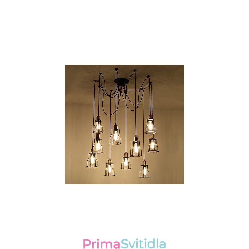 Vintage Edison Vícenásobné nastavitelné DIY stropní svítidlo Světlo Závěsné osvětlení Lustr Moderní elegantní průmyslové stolování