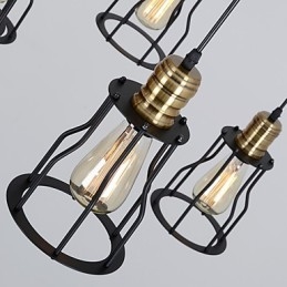 Vintage Edison Vícenásobné nastavitelné DIY stropní svítidlo Světlo Závěsné osvětlení Lustr Moderní elegantní průmyslové stolování