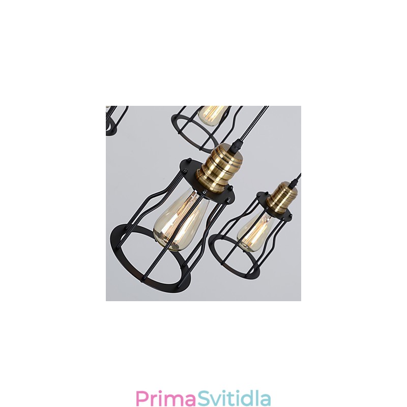 Vintage Edison Vícenásobné nastavitelné DIY stropní svítidlo Světlo Závěsné osvětlení Lustr Moderní elegantní průmyslové stolování