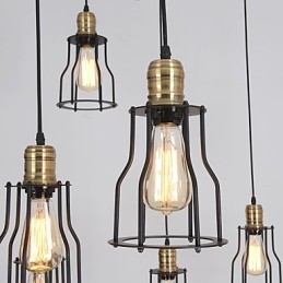 Vintage Edison Vícenásobné nastavitelné DIY stropní svítidlo Světlo Závěsné osvětlení Lustr Moderní elegantní průmyslové stolování