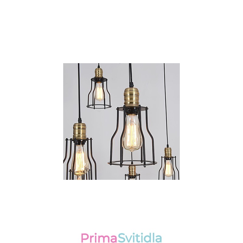 Vintage Edison Vícenásobné nastavitelné DIY stropní svítidlo Světlo Závěsné osvětlení Lustr Moderní elegantní průmyslové stolování