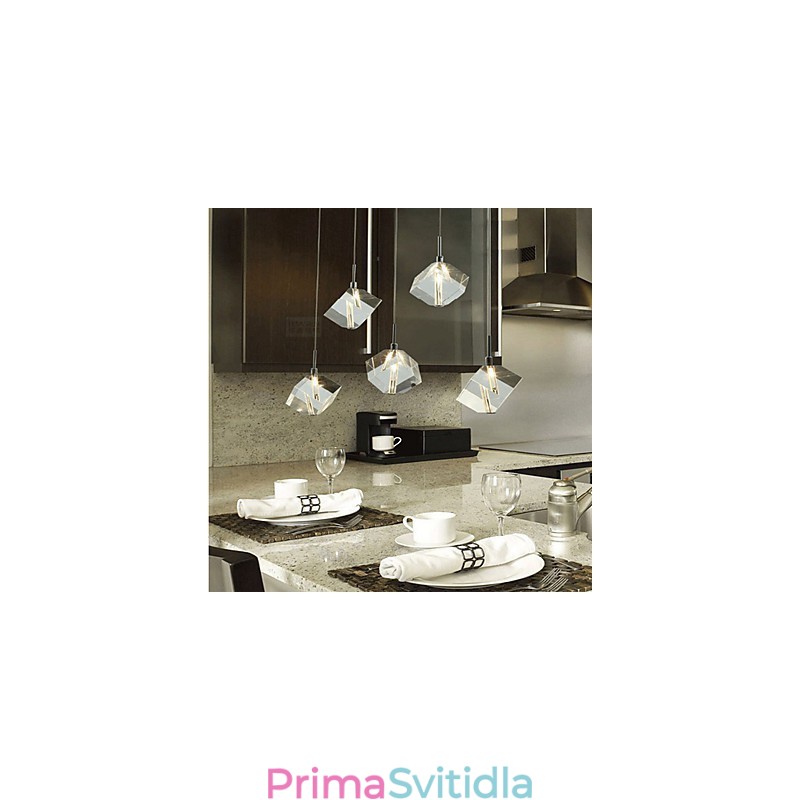 Módní křišťálová lampa Pětihlavý křišťálový přívěsek