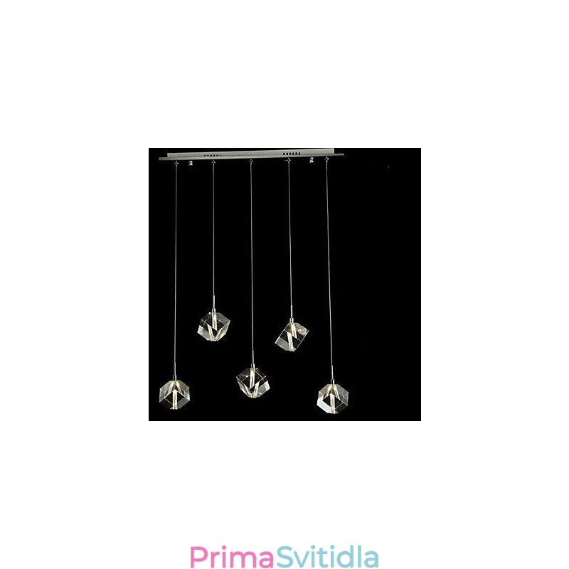 Módní křišťálová lampa Pětihlavý křišťálový přívěsek