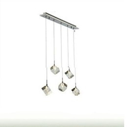 Módní křišťálová lampa Pětihlavý křišťálový přívěsek
