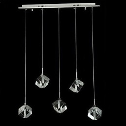 Módní křišťálová lampa Pětihlavý křišťálový přívěsek