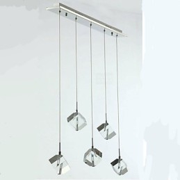 Módní křišťálová lampa Pětihlavý křišťálový přívěsek