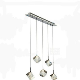 Módní křišťálová lampa Pětihlavý křišťálový přívěsek