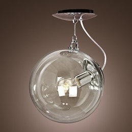 Moderní eloxované závěsné světlo v mini stylu Globe