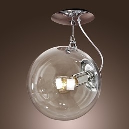 Moderní eloxované závěsné světlo v mini stylu Globe