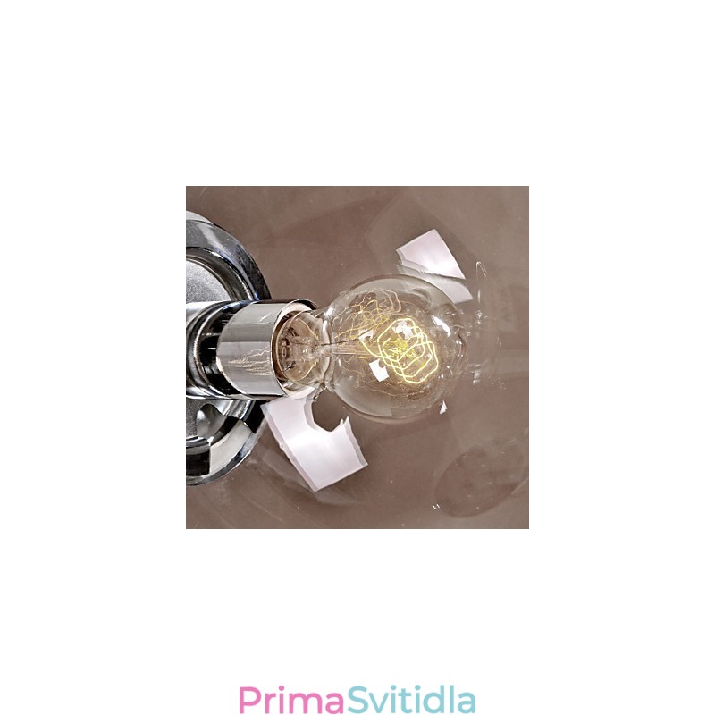 Moderní eloxované závěsné světlo v mini stylu Globe