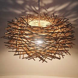Moderní Rural Cany Art tkaná ratanová jednohlavá kapací lampa