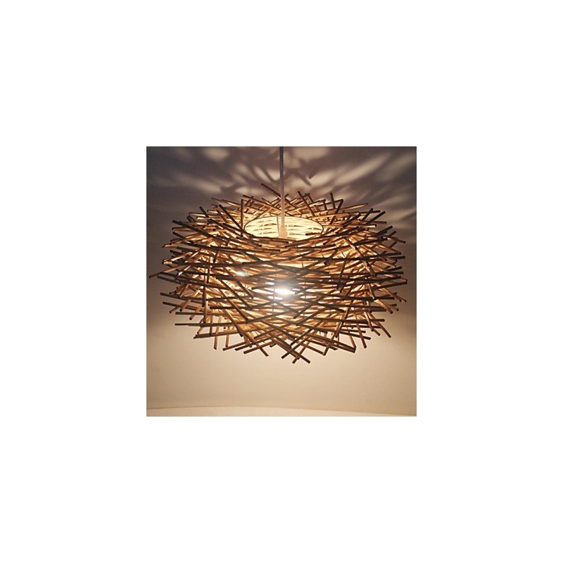 Moderní Rural Cany Art tkaná ratanová jednohlavá kapací lampa