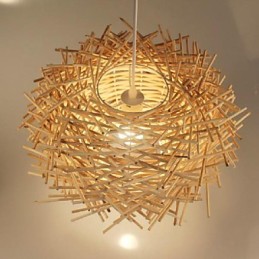 Moderní Rural Cany Art tkaná ratanová jednohlavá kapací lampa