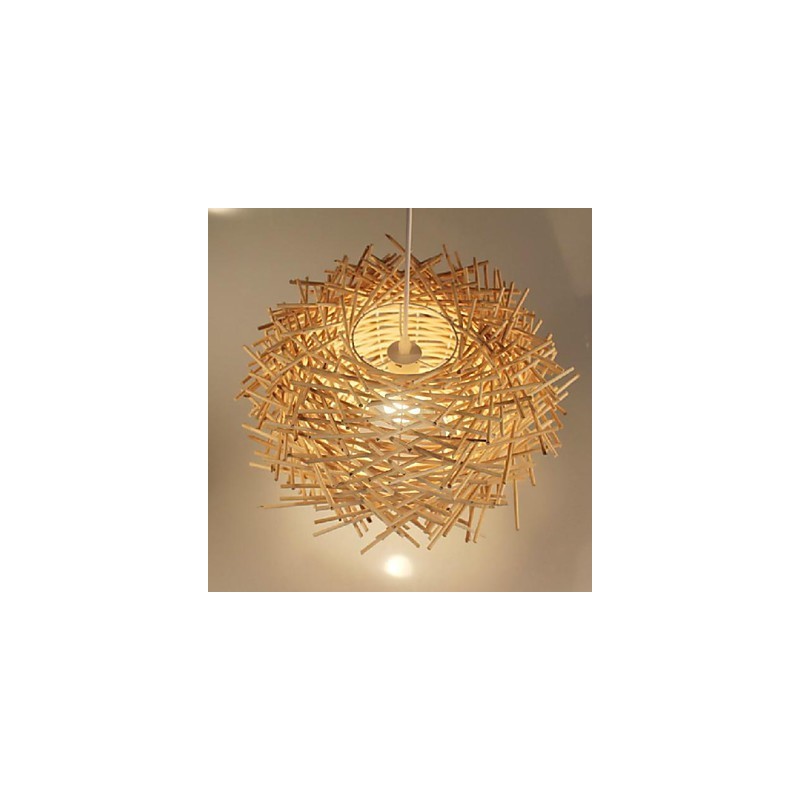 Moderní Rural Cany Art tkaná ratanová jednohlavá kapací lampa