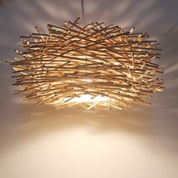 Moderní Rural Cany Art tkaná ratanová jednohlavá kapací lampa