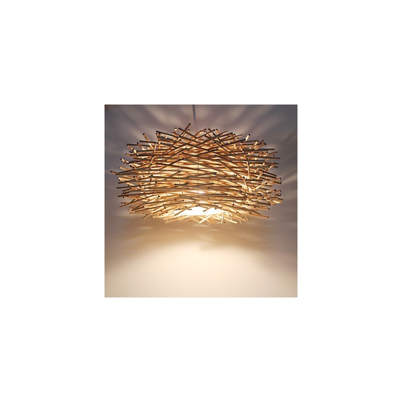 Moderní Rural Cany Art tkaná ratanová jednohlavá kapací lampa