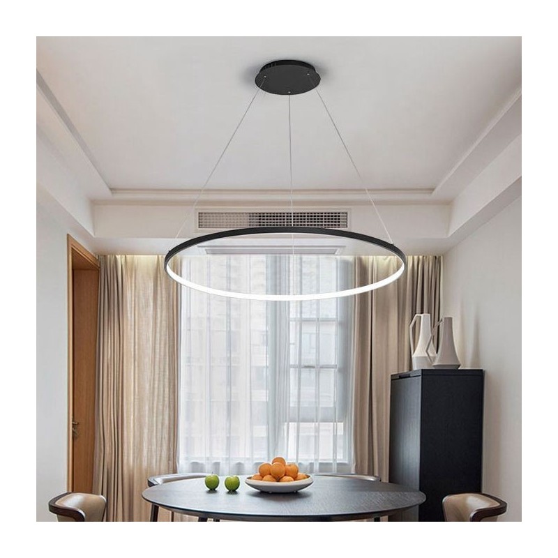Stmívatelné závěsné svítidlo o průměru 80 cm v moderním designu