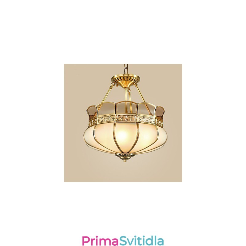 Klasická měděná polostropní lampa Copper Porch