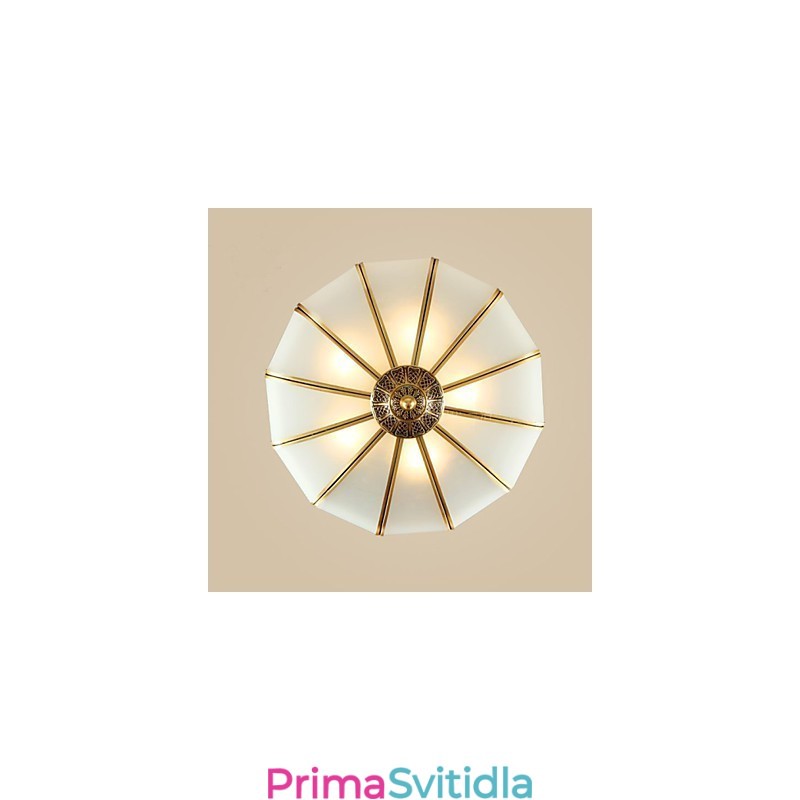 Klasická měděná polostropní lampa Copper Porch