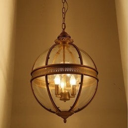 Železný bronz lustr lampy sklo